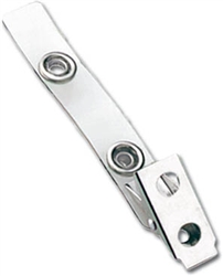 Clear Vinyl Strap Clip W/ 2-hole Stainless Steel Clip
