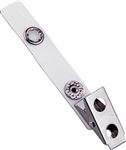 Reinforced Vinyl Strap Clip with 2-Hole NPS Clip, Opaque White, 2-3/4" (70mm)