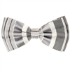 London Grey Pre-Tied Bow Tie Set with Matching Pocket Square BWTH -1336