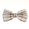 Wallstreet Beige, Red, Tan & Gray Pre-Tied Silk Bow Tie Set with Matching Pocket Square BWTH-1304