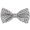 Silver With Black Dots Pre-Tie Bow Tie with Matching Pocket Square BWTH -405