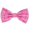 Pink Solid Pre-Tied Bow Tie with Matching Pocket Square BWTH-433