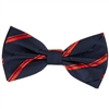 Navy & Red Pre-Tie Bow Tie with Matching Pocket Square BWTH-445