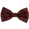 Burgundy Abstract Pre-Tied Bow Tie with Matching Pocket Square BWTH-464