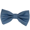 Sky Blue With Navy Squares Pre-Tie Bow Tie with Matching Pocket Square BWTH-470