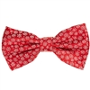 Red Abstract Pre-Tie Bow Tie with Matching Pocket Square BWTH-473