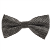 Grey and Black Designed Pre-Tied Bow Tie with Matching Pocket Square BWTH-921