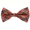 Bronze with Navy and Mini Silver Striped  Designed Pre - Tied Bow  with Matching Pocket Square BWTH-949