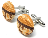 SERENITY 100% SILK HANDMADE CUFFLINKS CL-115A