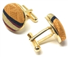 GOLD, TAN, BURGUNDY AND NAVY HANDMADE 100% SILK CUFFLINKS CL-128