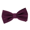 Sangria Corded Weave Silk Pre-Tied Bow Tie with A White Pocket Square With Sangria Colored Trim CWPTBT-152