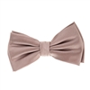 Champagne Bubbly Corded Weave Silk Pre-Tied Bow Tie With A White Pocket Square With Champagne Bubbly Colored Trim CWPTBT-156