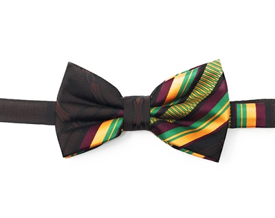 Kente (Dignity) Pre-Tied Bow Tie Set With Matching Hanky DD101PTBT3