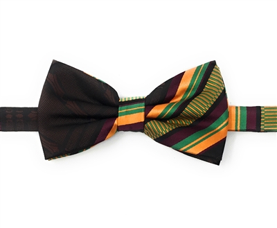 Kente (Dignity) Pre-Tied Bow Tie Set With Matching Hanky DD101PTBT4