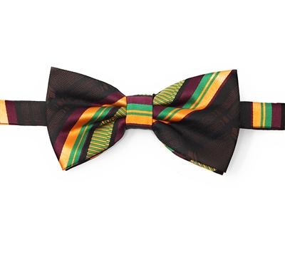 Kente (Dignity) Pre-Tied Bow Tie Set With Matching Hanky DD101PTBT6