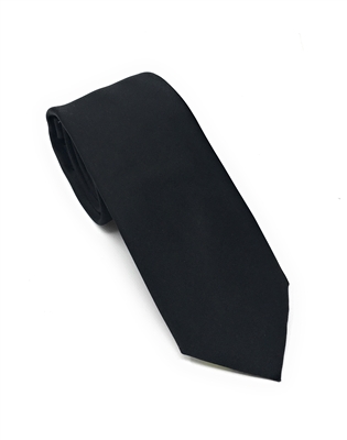 Satin Solid Black Tie 3" Width (Tie Only) DSKT003