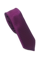 Soft Purple Horizontal Striped Skinny Silk Tie (Tie Only) DSKT077