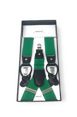 Solid Green Suspenders DSUP17