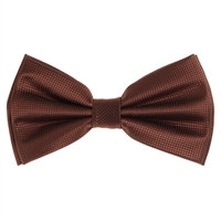 Brown Pin Dot Pre-Tied Bow Tie Set with Matching Pocket Square PDPTBT-25