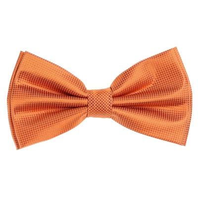 Warm Orange Pin Dot Pre-Tied Bow Tie Set with Matching Pocket Square PDPTBT-54