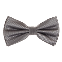 Gray Pin Dot Pre-Tied Bow Tie Set with Matching Pocket Square PDPTBT-66