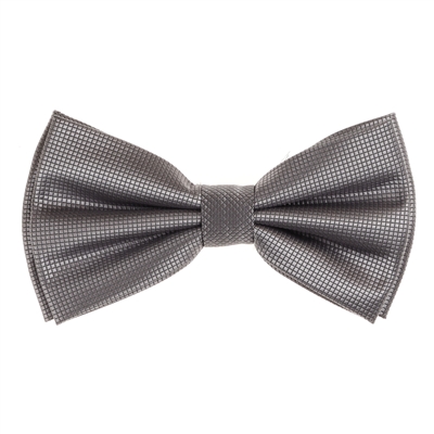 Gray Pin Dot Pre-Tied Bow Tie Set with Matching Pocket Square PDPTBT-66