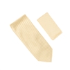 Horizontal Stripe Yellow Gold Tie With Matching Pocket Square SHSTWH-112