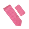 Horizontal Stripe Dark Pink Tie With Matching Pocket Square SHSTWH-121