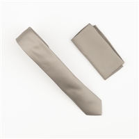 Pin Dot Sage-Green Skinny Necktie with Matching Pocket Square SKPDT-70