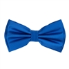 Tidal Blue Satin Finish Silk Pre-Tied Bow Tie with Matching Pocket Square SPTBT-203