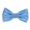 Baby Blue   Satin Finish Silk Pre-Tied Bow Tie with Matching Pocket Square SPTBT-208