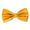 Gold  Satin Finish Silk Pre-Tied Bow Tie with Matching Pocket Square SPTBT-210