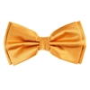 Dark Gold Satin Finish Silk Pre-Tied Bow Tie with Matching Pocket Square SPTBT-210D