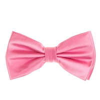 Pink  Satin Finish Silk Pre-Tied Bow Tie with Matching Pocket Square SPTBT-233