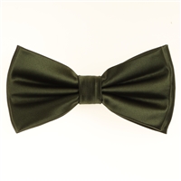 Martini Olive Satin Finish Silk Pre-Tied Bow Tie with Matching Pocket Square SPTBT-246