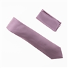 Quartz Satin Finish Silk Necktie with Matching Pocket Square SWTH-227