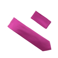 Pin Dot Medium Violet Silk Tie Set With Matching Pocket Square SWTHPD-37