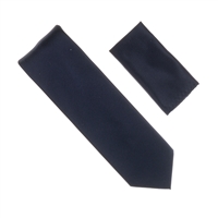 Navy Blue Pin Dot Silk Neck Tie Set SWTHPD-67