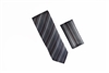 Forest Green, Navy Blue, Silver and Brown Stripe Designed Tie with Matching Pocket Square WTH-845