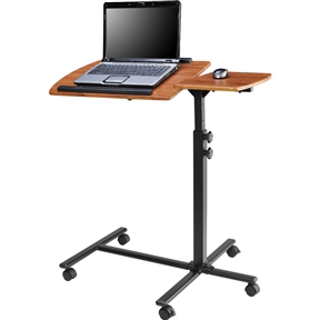 Adjustable Height Laptop Computer Standing Desk Cart with Wheels