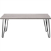 Modern Classic Vintage Style Coffee Table with Wood Top and Metal Legs