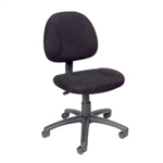 Black Office Chair with Padded Seat and Back with Lumbar Support