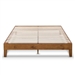 Full size Mid-Century Modern Solid Wood Platform Bed Frame in Natural