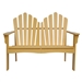 Outdoor Cedar Wood Garden Bench Loveseat in Beeswax Finish