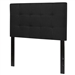 Twin size Modern Black Fabric Box-Stitch Upholstered Headboard