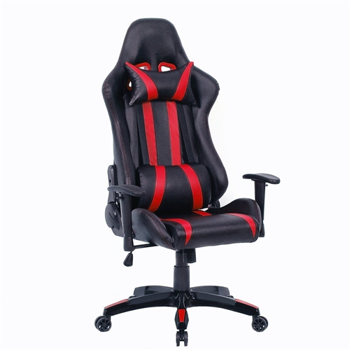 Black Red Racing Stripe High Back Reclining Gaming Computer Office Chair