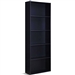 Modern 5-Shelf Bookcase Storage Shelves in Black Wood Finish