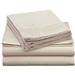 King size 4-Piece Sheet Set in Beige Cream Brushed Microfiber