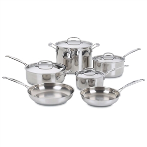 10-Piece Stainless Steel Cookware Set