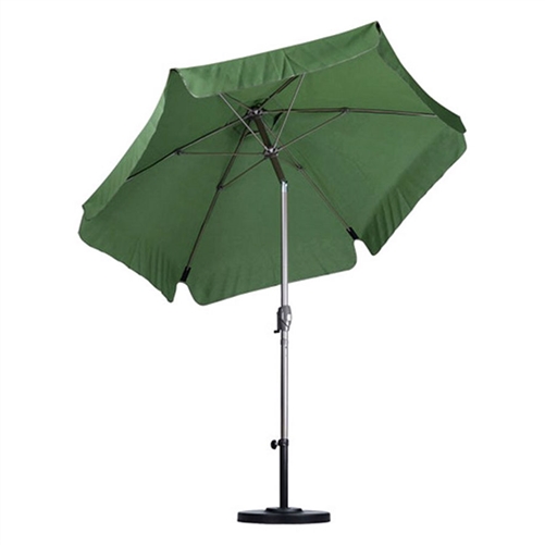 Palm Green 7.5-Ft Outdoor Patio Umbrella with Metal Pole in Champagne Finish